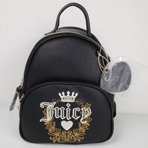 Juicy Couture Licorice Heritage Mini Backpack Crown Heart Logo